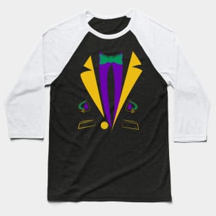 Mardi Gras Tuxedo Costume Funny Baseball T-Shirt